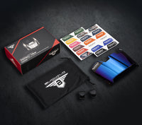 Football Visor - Blue Chrome