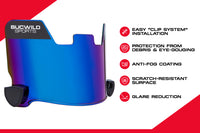 Football Visor - Blue Chrome