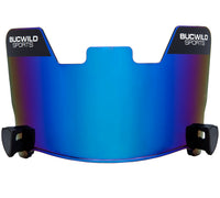Football Visor - Blue Chrome