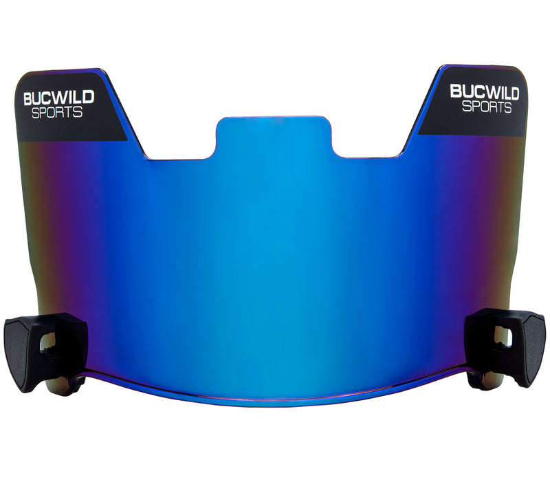 Football Visor - Blue Chrome