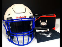 Football Visor - Blue Chrome