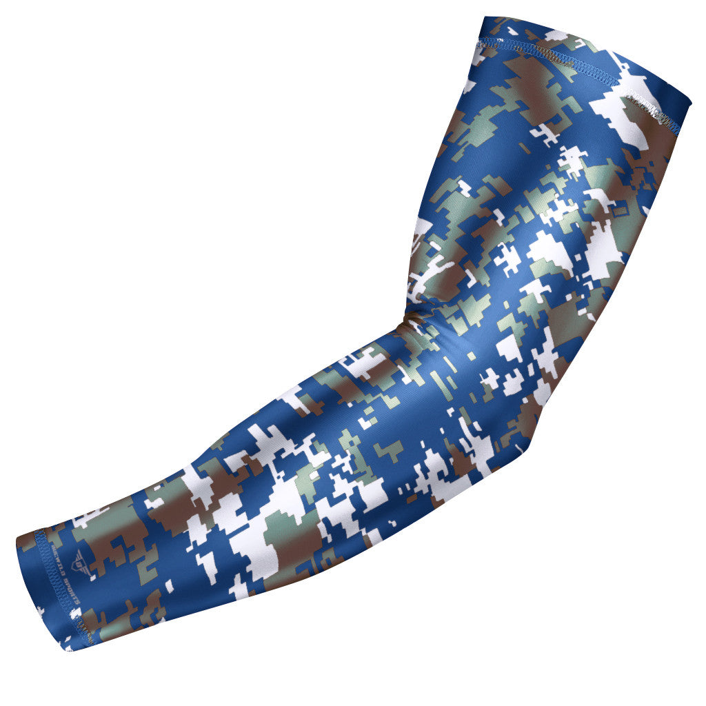 Blue Gray Digital Camo Arm Sleeve
