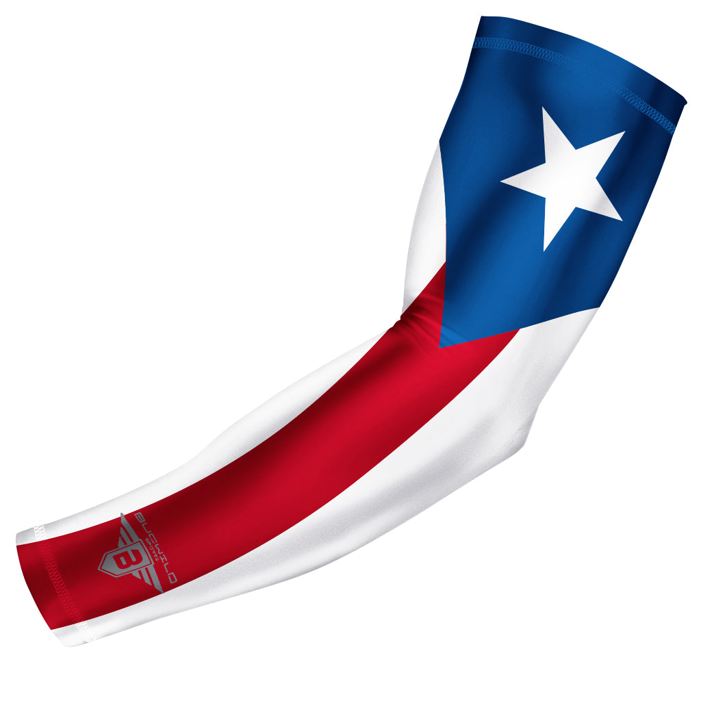 Bucwild Sports Puerto Rico Flag Compression Arm Sleeve