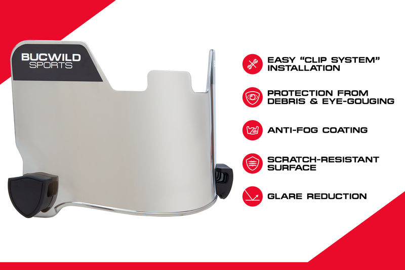 Football Visor - Chrome Silver