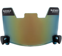 Football Visor - Gold Chrome