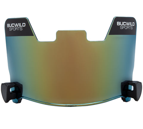 Football Visor - Gold Chrome
