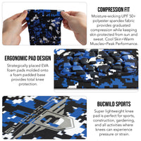Compression Knee Pads - Royal Blue Camo
