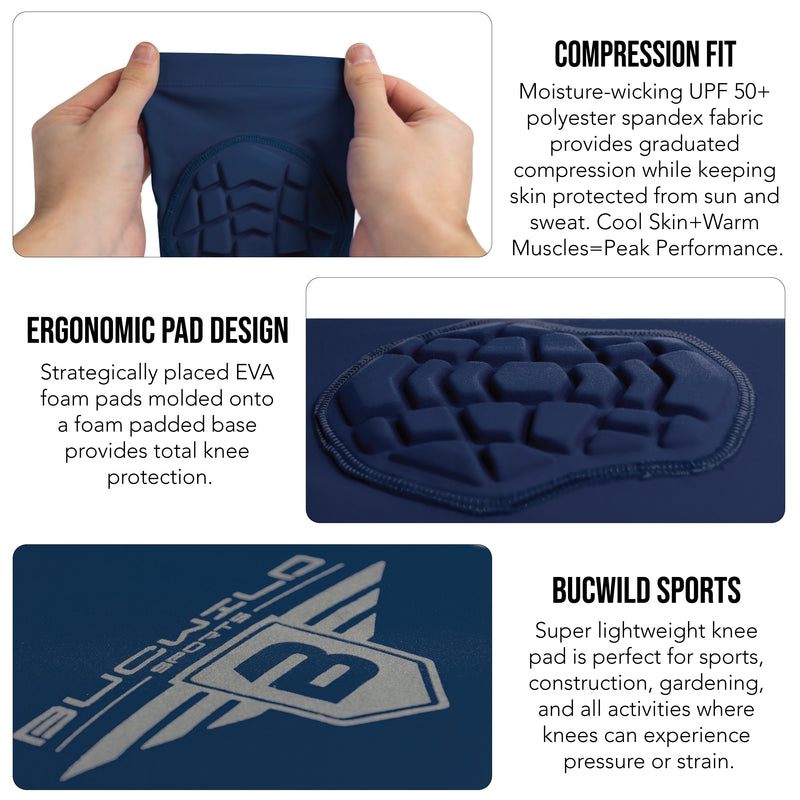 Compression Knee Pads - Navy Blue