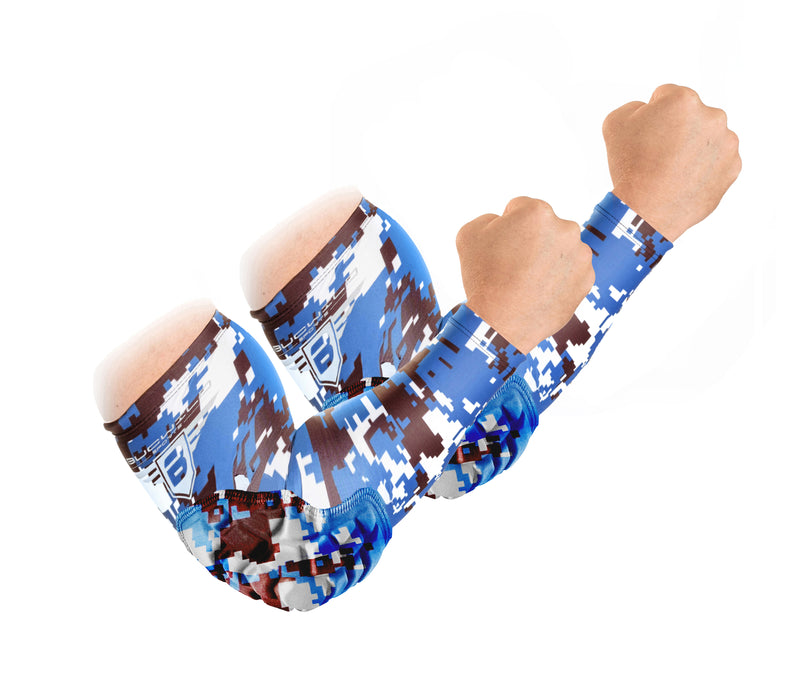 Padded Arm Sleeves - Royal Blue Camo