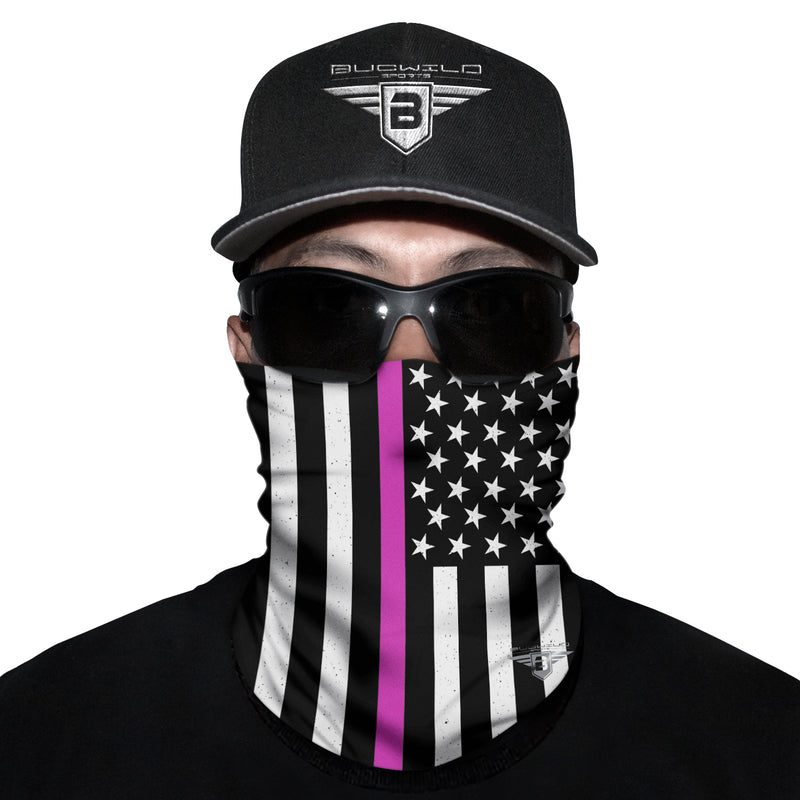 Breast Cancer Awareness USA Neck Gaiter Face Mask