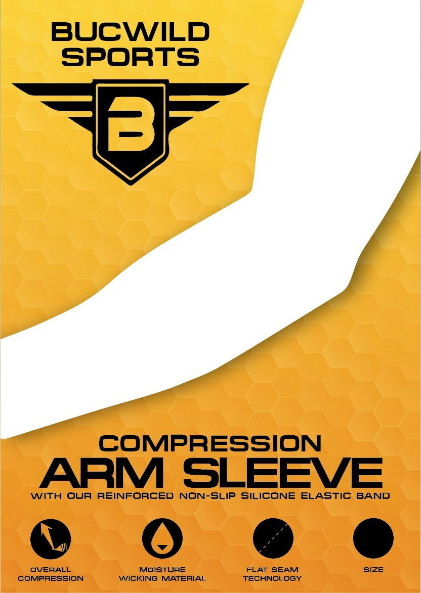 Orange - Gray Digital Camo Compression Arm Sleeve