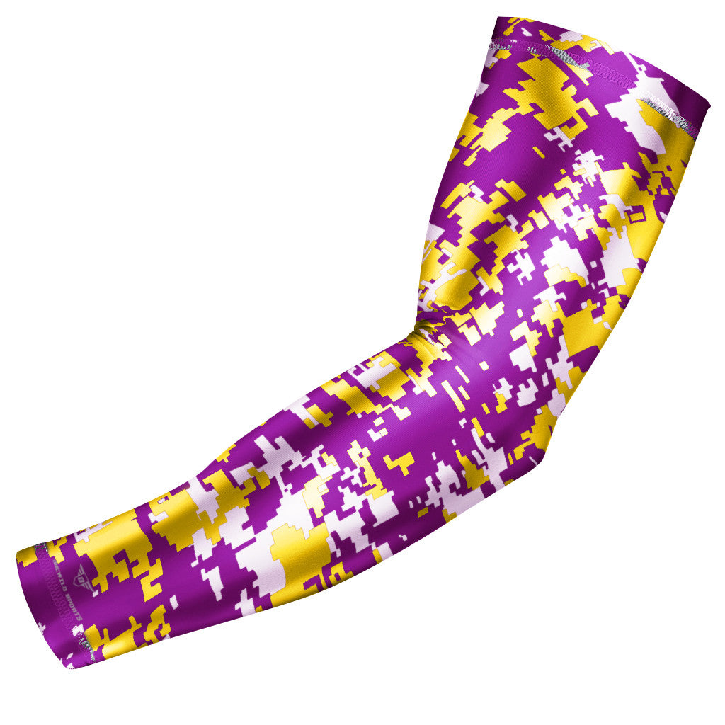 Purple & Yellow Digital Camo Arm Sleeve