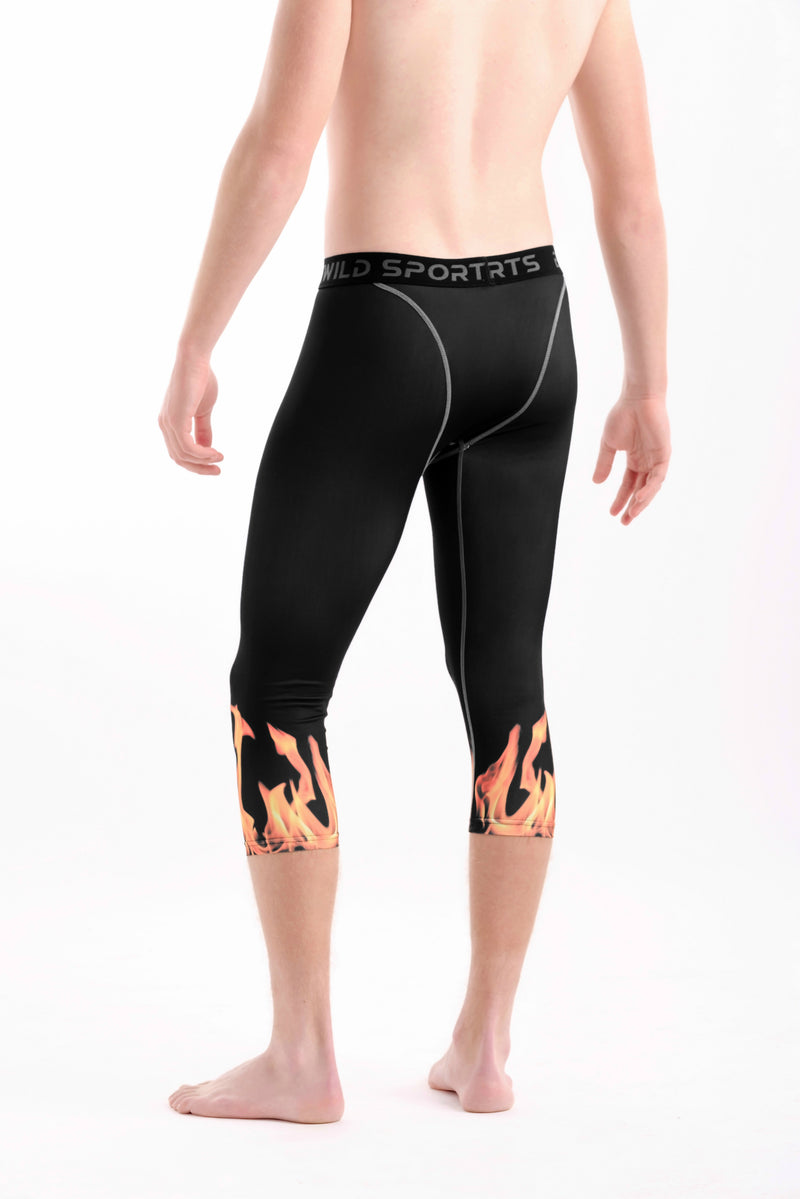 3/4 Compression Pants/Tights - Flame