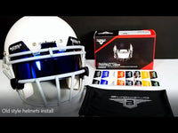 Football Visor - Blue Chrome
