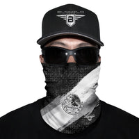 Mexico Black Flag Neck Gaiter Face Mask