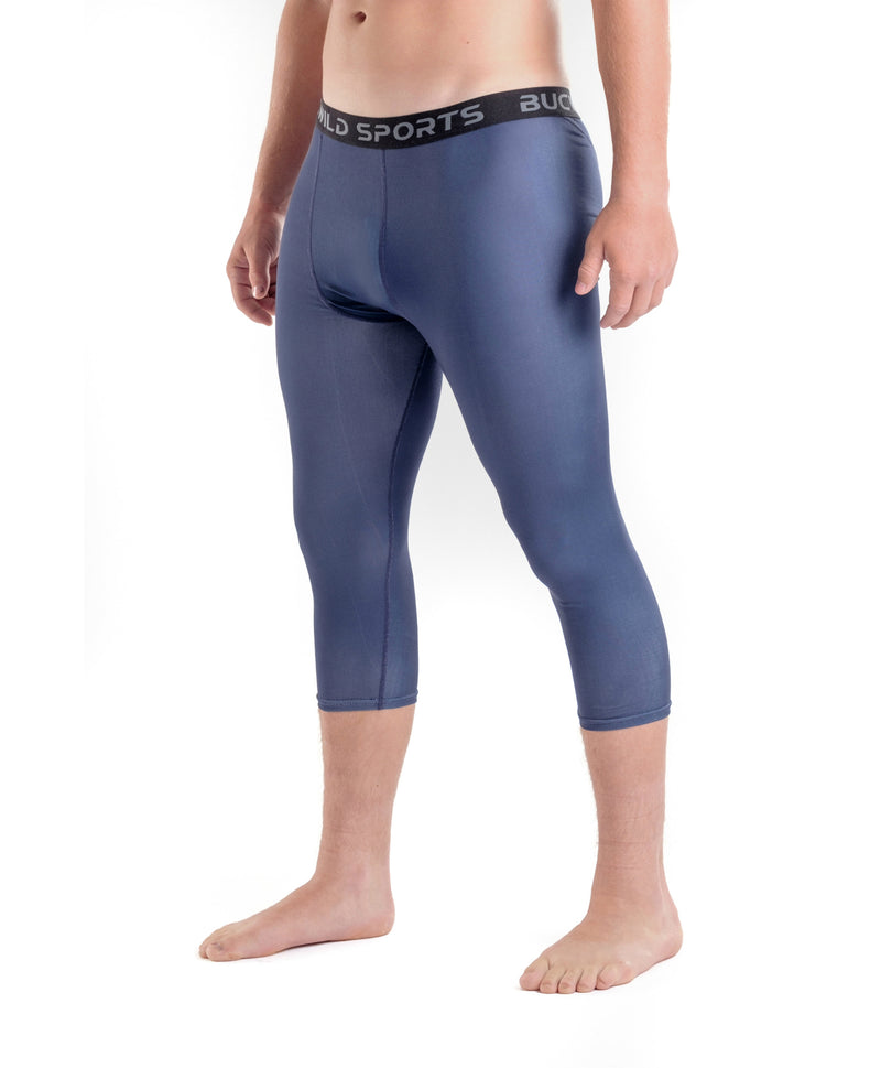 3 4 Compression Pants Tights Navy Blue Bucwild Sports